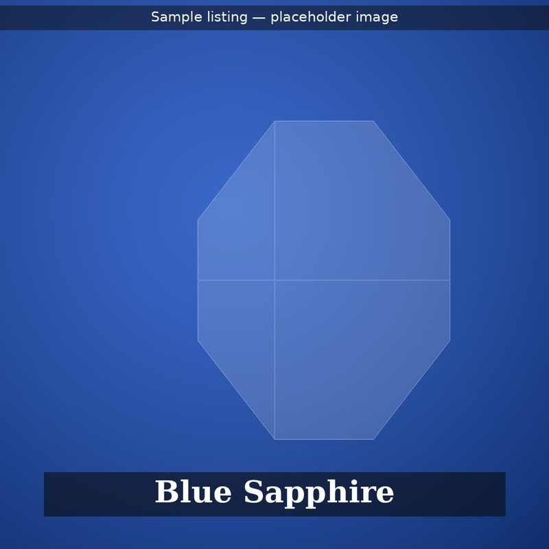 3.75 carat natural Ceylon blue sapphire, oval cut, placeholder sample image