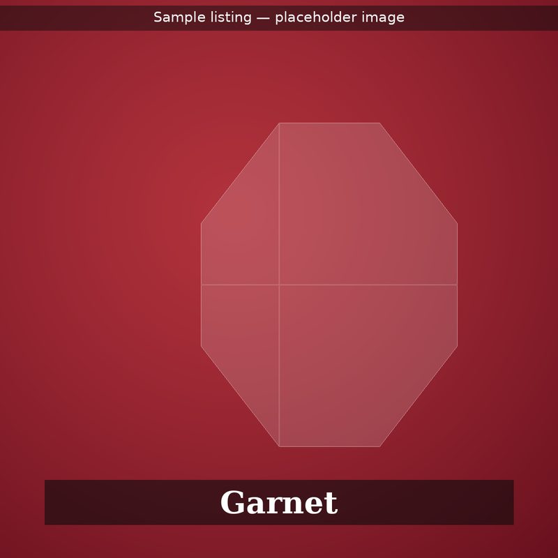 4.25 carat natural almandine garnet, round cut, placeholder sample image