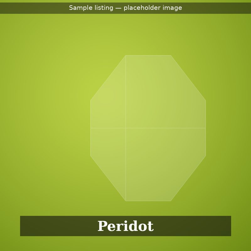 3.85 carat natural peridot, emerald cut, placeholder sample image