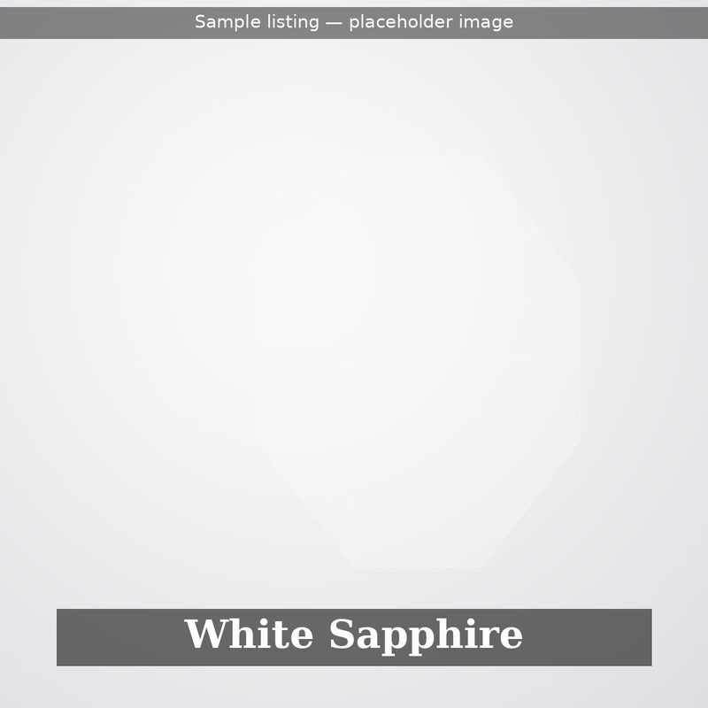 1.85 carat natural Ceylon white sapphire, round brilliant cut, placeholder sample image